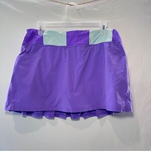 Lululemon Purple/Aqua Pacesetter Skirt - Size 10 Tall